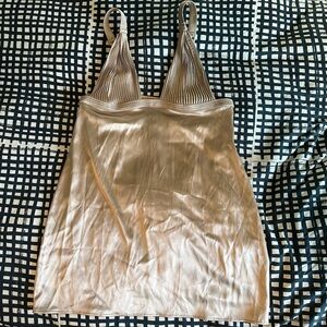 La Perla Champagne Satin Slip Chemise